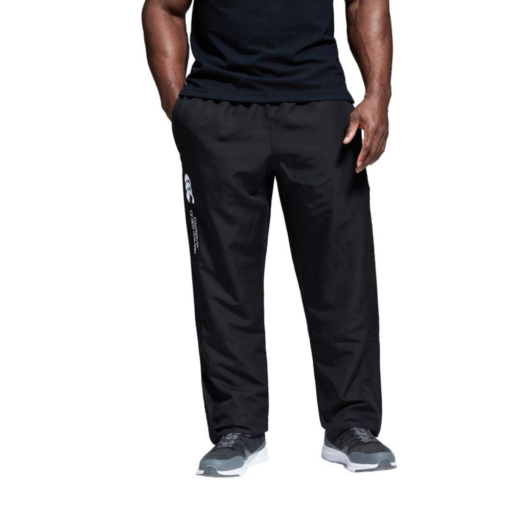 Canterbury Mens Stadium Open Hem Tracksuit Bottoms / Black